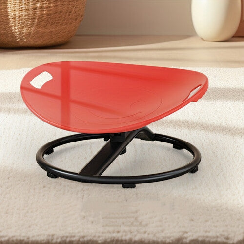 (Red) Ergonomic Sensory Spinner Chair - Wave Motion Design, Non-Slip Base, Durable Plastic, Ideal and Rehabilitation Spaces