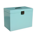 Metal Box File A4 Lockable 290x370x230mm Ice Blue - 040125