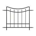 Arched Finial Fence Panel - Traditional Design, Durable Steel, Black Finish