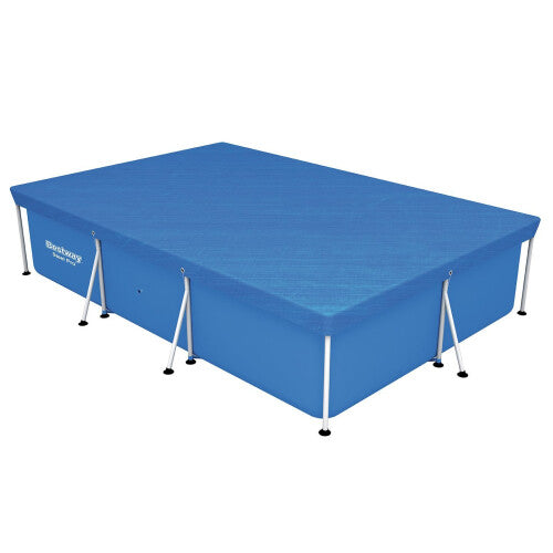 Bestway 58106 Pool Cover - Above Ground Pool Protector with Flowclear, Keeps Leaves Out, Includes Rope & Drain Holes