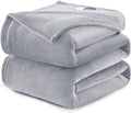 WAVVE Fleece Blanket Sofa Throw Light Grey 4ft x 5ft - Fluffy Soft Warm Versatile Blanket for Sofa/Couch/Bed Throw/Single Size,130x150 cm