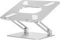 BoYata Laptop Stand, Ergonomic Aluminum Height Adjustable Laptop Mount Computer Stand Riser for Desk Compatible for 10-17" Laptops and Notebook(Silver)