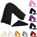 V shaped pillowcase cover, 100% Poly-cotton Back & Neck Support Orthopaedic Pregnancy/Nursing V Pillowcase cover only (Black)