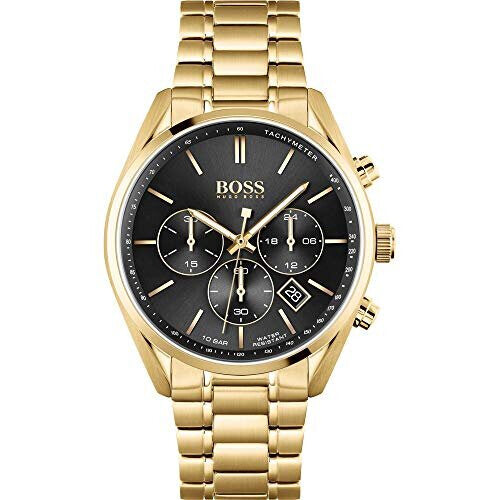 BOSS Chronograph Quartz Watch for Men with Gold Coloured Stainless Steel Bracelet - 1513848