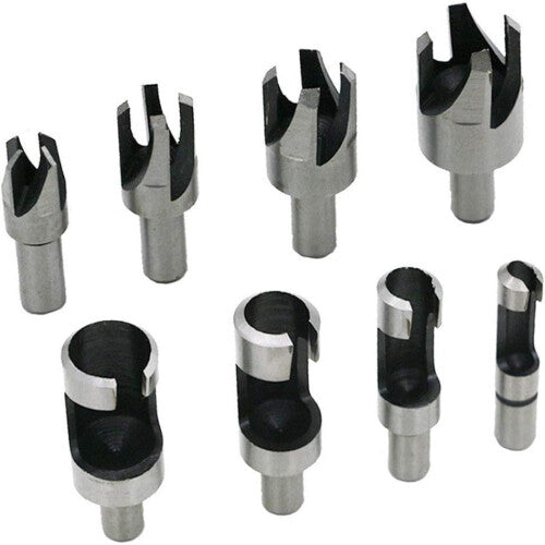 8PCS Wood Plug Cutter Wood Cutting Tool Wood Plug Cutter Drill Bits 6mm /10mm/13mm/16mm, with Taper Drill Bits