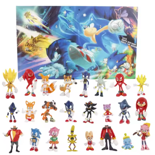Sonic Figures 24 Days Countdown Advent Calendar Toys Xmas Gifts
