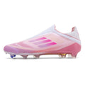 (2465-Long Spikes-Pink, 40) HKEDES Soccer Cleats for Mens Womens Indoor Turf Soccer Shoes Youth AG TF Training Football Boots Unisex