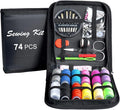 Sewing KIT, DIY Sewing Supplies with Sewing Accessories, Portable Mini Sewing Kit for Beginner, Traveller and Emergency Clothing Fixes, with Premium Black Carrying Case