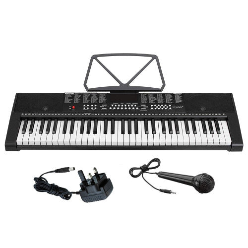 61-Key Electronic Keyboard Piano with Guided Tutorials (One-Key/Follow/Ensemble), LED Display, 255 Rhythms & 24 Demo Songs