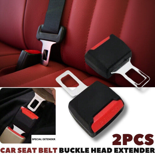 2Pcs Car Safety Seat Belt Buckle Extension Vehicle Extender Clip