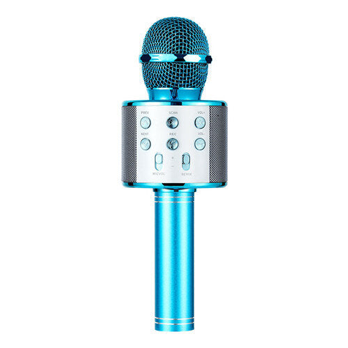 (Blue) winwin Wireless Bluetooth Karaoke Microphone for Kids Adult Singing with Record Function