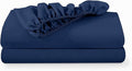 Single Fitted Sheets 2 Pack – Navy (91x190cm) up to 25cm Deep Bed Sheets