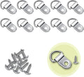 10 Sets D Rings Metal Picture Hangers - 10PCS Canvas Hooks & Screws for Picture Frame Hanging Decoration