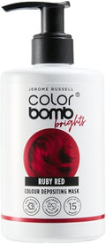Jerome Russell Colour Bomb Brights – Ruby Red Colour Depositing Hair Mask – Nourishing, Semi-Permanent Colour & Shine Treatment – Vegan, Cruelty-Free, 300 ml
