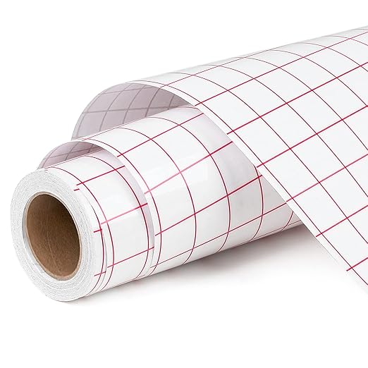 Lya Vinyl Transfer Tape for Vinyl, 12" x10FT Transfer Tape for Cricut, Silhouette Cameo, Medium Tack Cricut Transfer tape for Party Decoration, Cups, Windows and Stickers