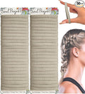 Light Blonde Thick Hair Bands 50 Pack 8mm, Blonde Bobbles for Men, Ladies Hair Band, School Hair Accessories, Snag Free Kids Hair Tie