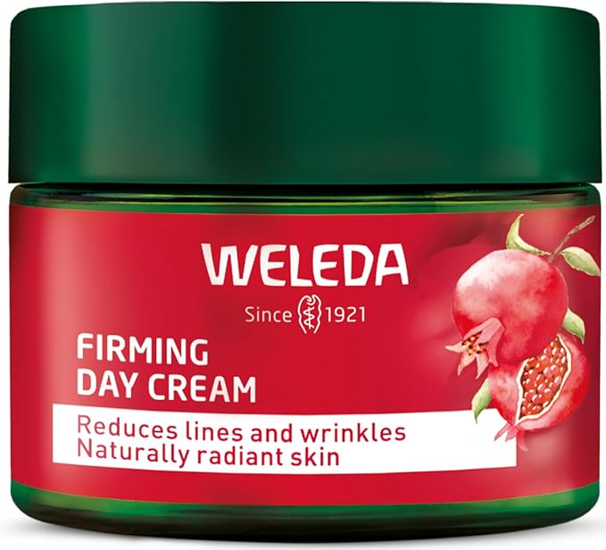 Weleda Firming Day Face Cream with Pomegranate & Maca Peptides, Moisturising Cream, Elastin-Boosting Ingredients, Reduces Lines & Wrinkles, Vegan, 40ml