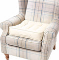 HOMESCAPES Cream Armchair Booster Cushion Large Firm 50 cm Square Seat Pad with Supportive 10 cm Thick Lift Luxury Soft Touch Cotton Cushion For The Elderly, Post-Operative and Pregnancy
