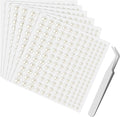 990 Pcs Pearl Stickers, Self Adhesive Pearls, Stick on Pearls, Flat Back Pearls, Small Round Pearl Stickers for Face, Nail Art, DIY, Scrapbooking Embellishments-3/4/5/6mm, with Tweezers