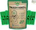 Trash Ninja Bin Deodoriser (2 Pack) - Bin Freshener and Odour Eliminator Made with Activated Carbon, Bin Deodoriser and Freshener, Stick On Air Freshener for Bins, Unscented Bin Smell Eliminator