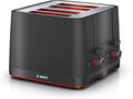 Bosch MyMoment Infuse TAT3M143GB - Stylish 4-Slice Toaster with 7 browning levels, Reheat/Defrost, Auto Shut-Off, High Lift and Crumb Tray, in Matte Black