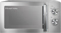Russell Hobbs Stainless Steel Microwave 20 Litre 800W Solo Manual with 5 Power Levels, Defrost Function & Easy Clean, 35 Minute Timer, RHMM827SS