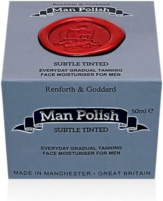 Man Polish Subtle Tinted - Premium Gradual Self Tanning Face Moisturiser for Men 50ml