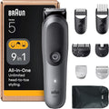 Braun All-in-One Series 5 Grooming Kit, 9in1, Ultra Sharp Blade, 120 Min, SkinGuard for Body, Precise & Efficient Trim, AquaGrip for Under Water Use, AIO5545, Grey