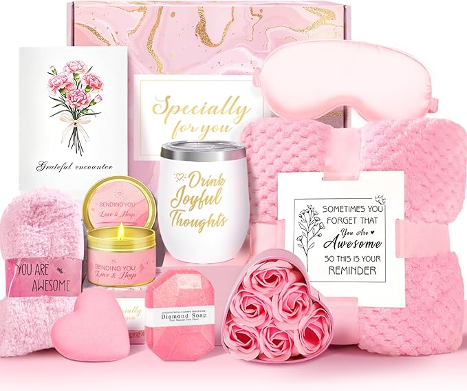Birthday Gifts for Women Her,Self Care Pamper Gifts for Women Unique,Relaxing Spa Gift Basket Care Package,Gift Set for Best Friends Female Sister Mom Wife Her Girlfriend Coworker Bestie Teachers