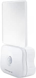 Integral LED Motion Sensor Night Light, Battery Operated with Dusk to Dawn Photocell Sensor, for Hallways, Landings, Stairs, Kitchens, Bedrooms, Baby’s Nursery and More, Transparent, 1-Pack