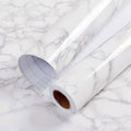 Hode Marble Sticky Back Plastic 40cm X 6m Granite White Grey Vinyl Wrap Contact Paper Self Adhesive Wallpaper Waterproof PVC Roll for Kitchen Countertop Furniture Easy to Remove