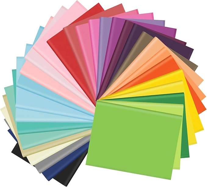 Morcheiong 60 Sheets Tissue Paper in 30 Colors Rainbow Tissue Paper Bulk Gift Wrapping for DIY Art Craft Floral Birthday Party Festival(20 x 14.5 inches /50 x 37cm)