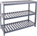 Vencier Bamboo Shoe Rack Natural – Easy Assembly & Strong Design Stand Shelf Organizer Ideal for Corridor, Bedroom, Bathroom, Hallway & Small Spaces, Large Capacity (3 Tier, Grey)