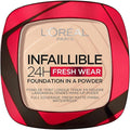 L'Oréal Paris Foundation in a Powder, Longwear Coverage with a Mattifying Finish, Water- and Heat-Resistant, Infallible 24H Fresh Wear, 20 Cool rose