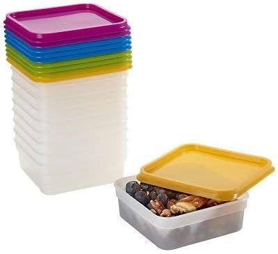 Lakeland Stack-a-Boxes Plastic Food Containers & Lids (400ml) x 10