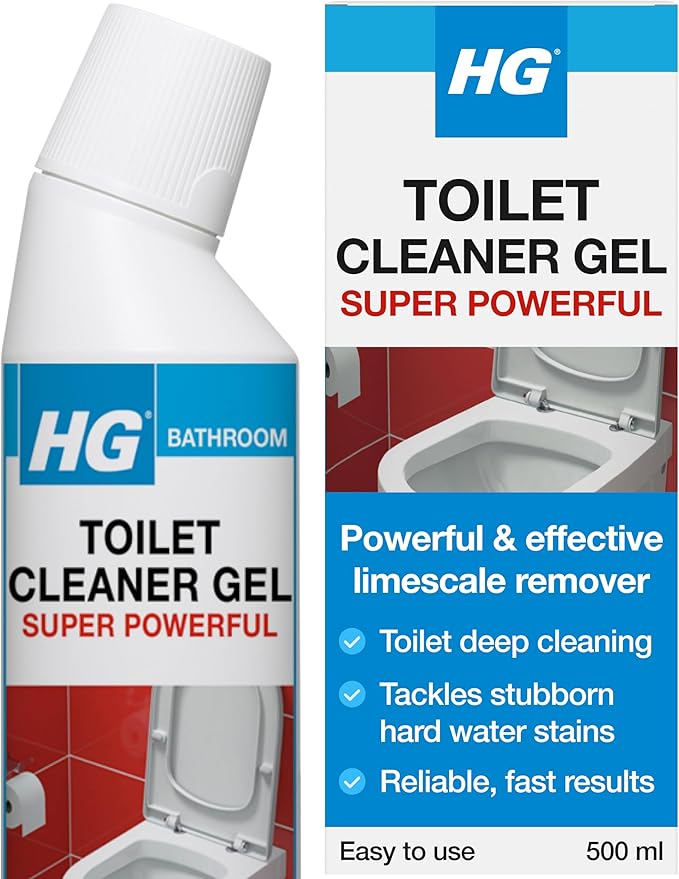 HG Toilet Cleaner Gel Super Powerful, Limescale & Stain Remover – 500ml