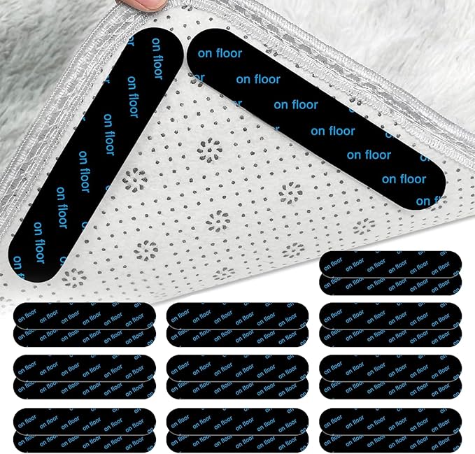Pack Of 20 Rug Gripper | Reusable & Anti-Slip Rug Grippers For Laminate Floor and Wooden Floors, Multi-Purpose Washable Carpet Tape & Grippers For All Kinds Of Rugs & carpet (Pack Of 20)