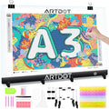 ARTDOT A3 LED Light Pad for Diamond Painting Kits Adults，Diamond Art Light Board, Adjustable Brightness Light Box Drawing Board with Diamond Art Accessories Tools for Tracing(31 x 42cm)