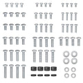 BONTEC Universal TV Mounting Hardware Kit, Compatible with TVs Up to 80 Inch, Includes M4, M5, M6, M8 Screws, Washers & Spacers, Works with TV Wall Bracket, Monitor Stand, VESA Mount, Silver