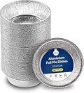 Aluminium Round Foil Dishes 12cm (60 Pack) - Disposable Baking Trays for Pies, Quiche, Pastries and Cake