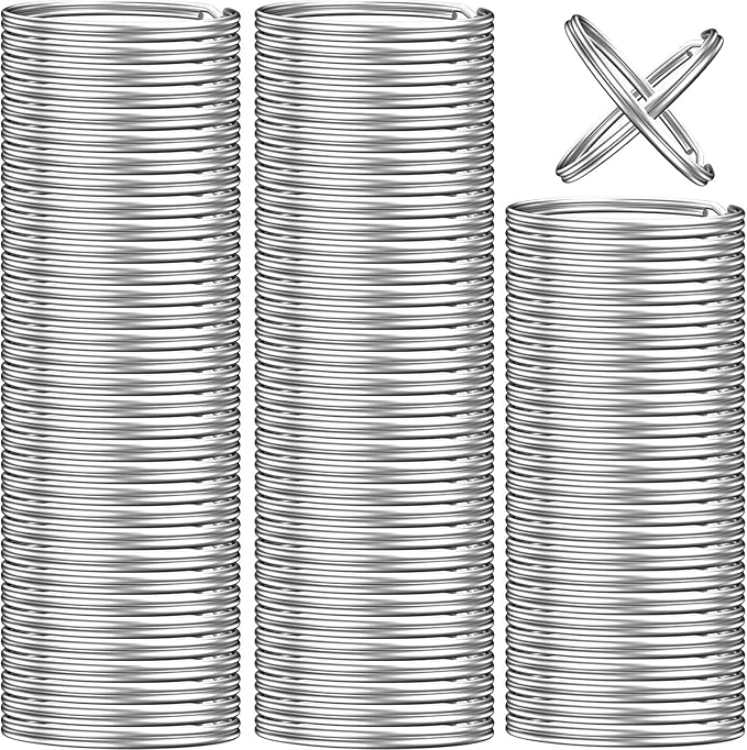 100PCS Split Key Rings, Key Rings Bulk for Keychain and Crafts, 1 inch (25mm)