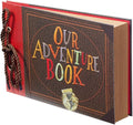 Scrapbook Photo Album, Our Adventure Book Scrapbook, Embossed Words Hard Cover Movie Up Travel Journal Scrap Book, Scrapbooking Gift for Couple, Anniversary, Wedding, Travelling, Baby Shower, etc