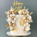 50 Pcs Boho Cake Decorations - Boho Cake Balls & Toppers for Birthdays, Bohemian Celebrations, Christenings & More