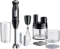 Braun MultiQuick 5 Pro MQ 55.755 M, Hand Blender With PowerBell Plus Technology, 25 Speed Wheel & Turbo, EasyClick System Plus, Mini Food Processor Included, Metal Whisk & 500ml Beaker, 1000W, Black