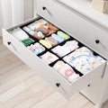 Drawer Organizer Clothes-Dresser Organizer for Nursery Compatible Baby Clothes Organizer and Storage & General Nursery Organization Foldable Bins Schwarz