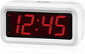 KWANWA Cordless Digital LED Alarm Clock With Big 1.2'' LED Time Display,AA Battery Operated Only,Can Be Placed Anywhere Without A Cumbersome Cord,White Colour