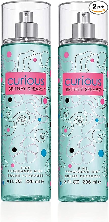 Britney Spears Curious Ladies Womens Fine Fragrance Mist Body Spray 236ml 2 Pack
