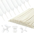 260 Balloons White 100Pcs Modelling Long Magic Balloon Thickening Latex Twisting Animal Balloons for Tying Balloon Arch Christmas Birthday Wedding Clown Decoration Party Favors Supplies