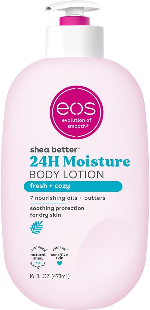 eos fresh & cozy body lotion shea better 24hr moisture - 16 oz/473 ml