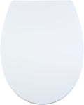 AQUALONA® Premium Thermoplastic Toilet Seat Soft Close Hardwearing Seat with One Button Hinge Release Oval Shaped Easy to Clean Simple Installation Top and Bottom Fittings (White - Oval Shaped)
